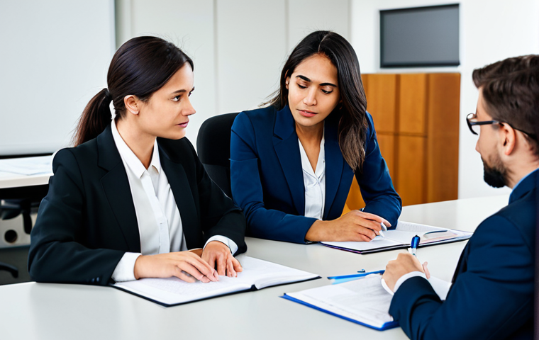 A diverse group of professionals, including a lawyer, a social worker, and a psychologist, collaboratively discussing and reviewing documents in a modern, well-lit conference room. They are focused on policy papers and legal texts related to victim protection and support mechanisms. All individuals are depicted in modest and appropriate business professional attire. The setting reflects a dedicated and collaborative effort towards legal reform and enhanced support systems for victims.
fully clothed, appropriate attire, professional dress, safe for work, appropriate content, professional, perfect anatomy, correct proportions, natural pose, well-formed hands, proper finger count, natural body proportions, high quality, detailed, clear focus, professional photography
