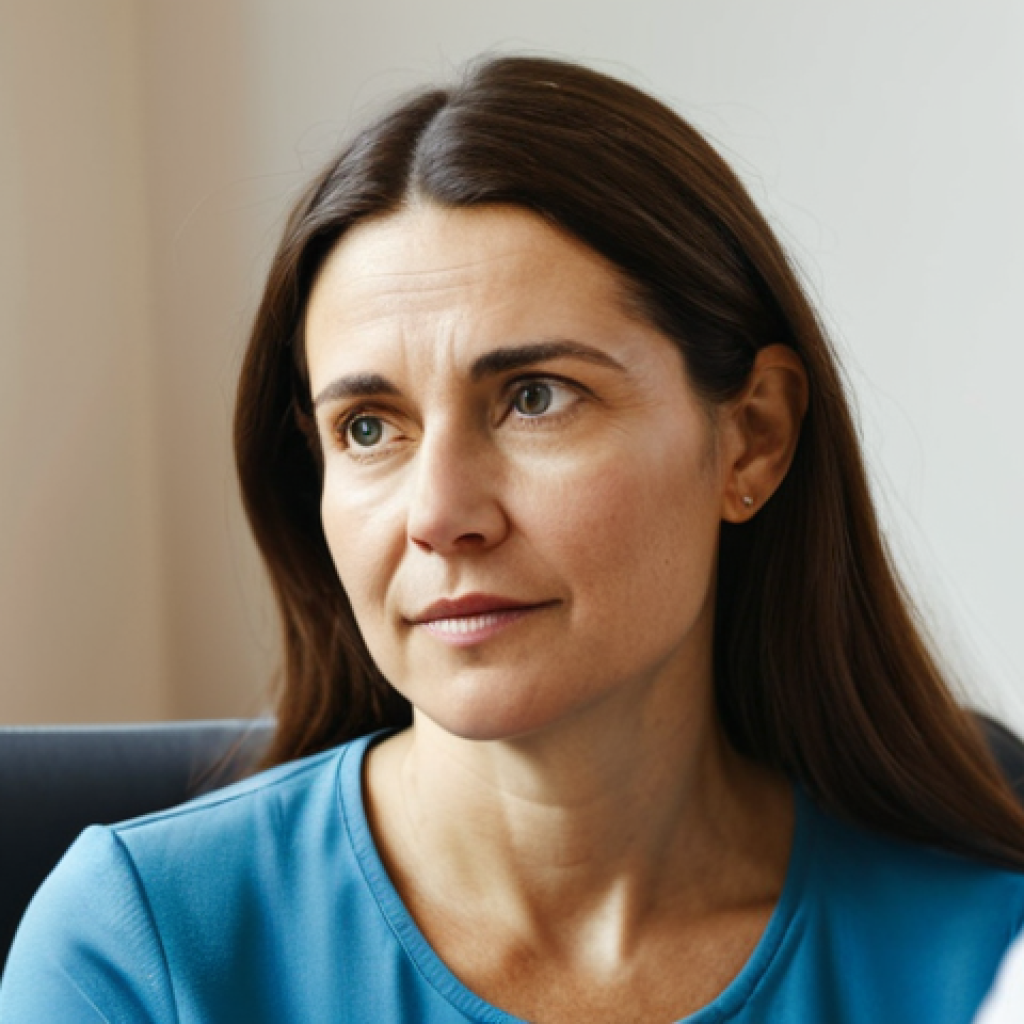 EMDR Therapy Session**

A safe and supportive therapy session. A fully clothed woman sits comfortably in a well-lit, calming office setting, engaged in EMDR therapy with a qualified therapist. The therapist is guiding her eye movements. Focus on the woman's calm but determined expression. Soft, natural lighting. Appropriate content, safe for work, professional setting, modest clothing, perfect anatomy, natural pose.

**