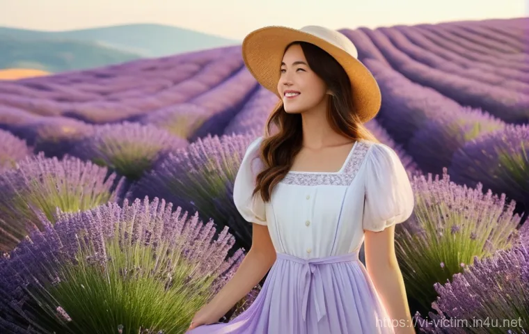 범죄 피해자 보호 명령과 가해자 처벌 효과 - A serene outdoor scene featuring a young woman, approximately 20-25 years old, standing in a vast fi...